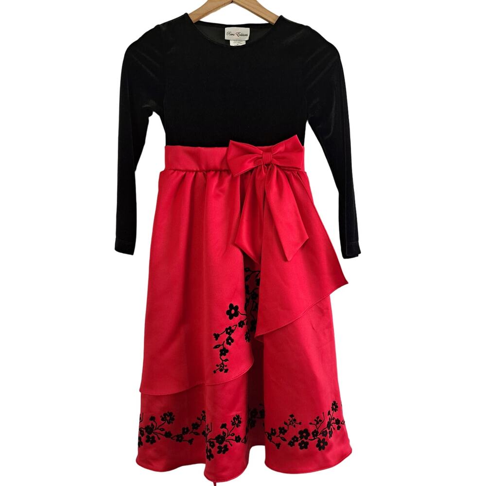 Rare Editions Velvet Long Sleeve Dress